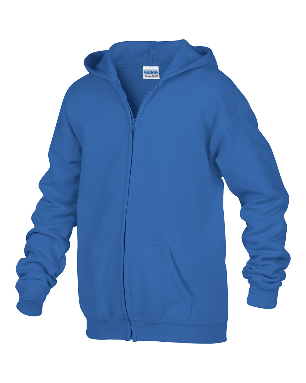 Gildan Sudadera Azul Marino Frente Y Espalda Size Chart Buzo